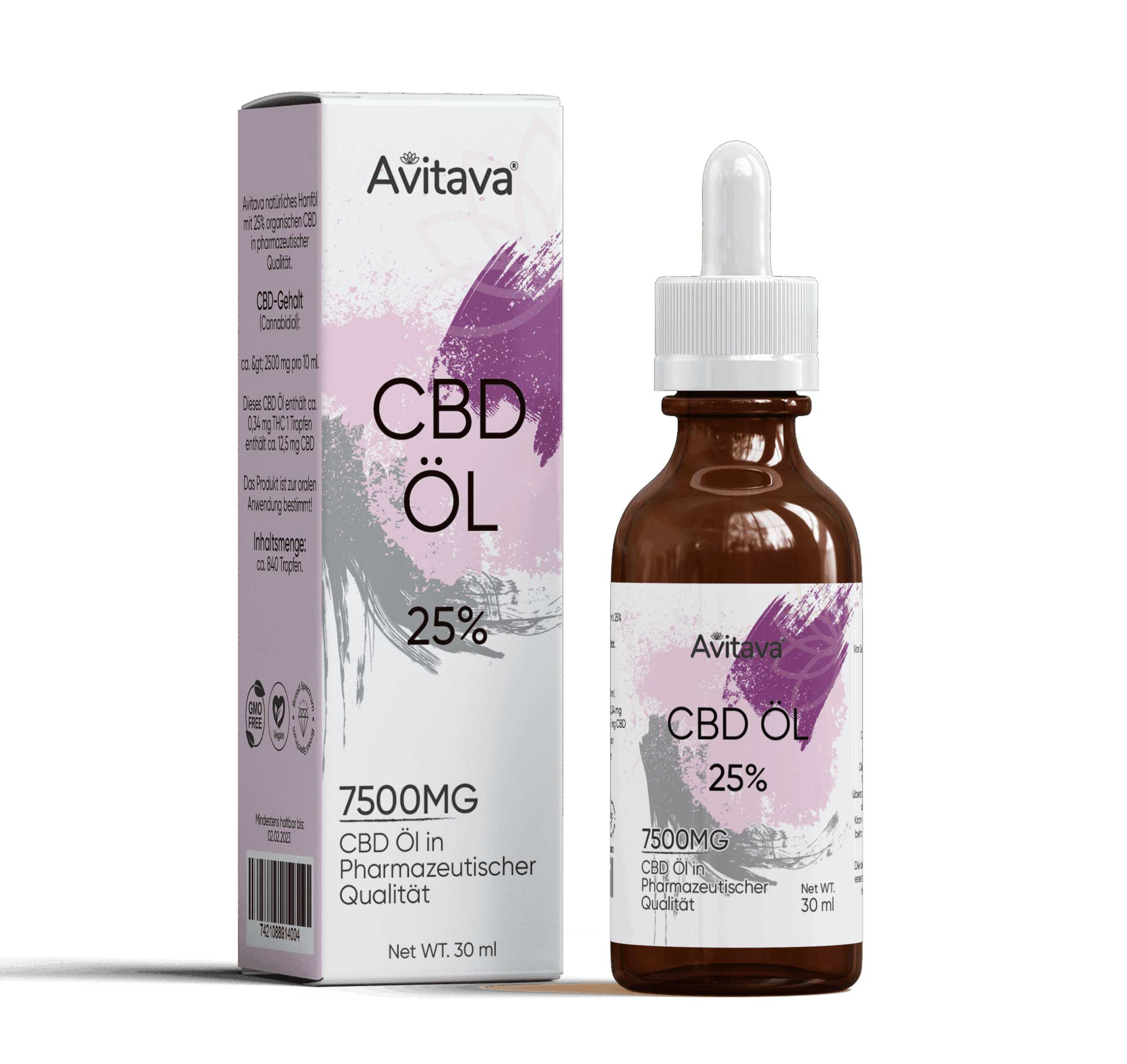 Avitava 25% CBD Öl im Vollspektrum 30 ml Avitava 25% CBD Öl im Vollspektrum 30 ml