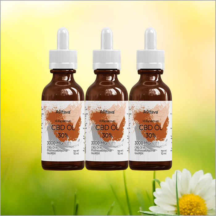 3 x Avitava 30% CBD Öl im Vollspektrum 10 ml 3 x Avitava 30% CBD Öl im Vollspektrum 10 ml