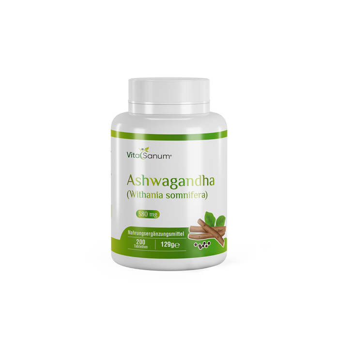 VitaSanum® - Ashwagandha (Withania somnifera) 380 mg 200 Tabletten VitaSanum® - Ashwagandha (Withania somnifera) 380 mg 200 Tabletten
