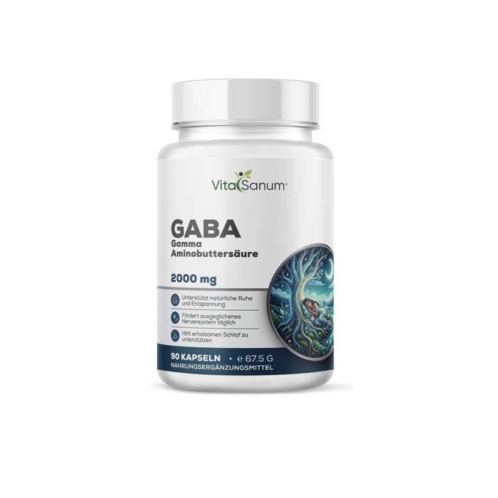 VitaSanum® - GABA 750mg 90 Tabletten - mit Gamma-Aminobuttersäure VitaSanum® - GABA 750mg 90 Tabletten - mit Gamma-Aminobuttersäure