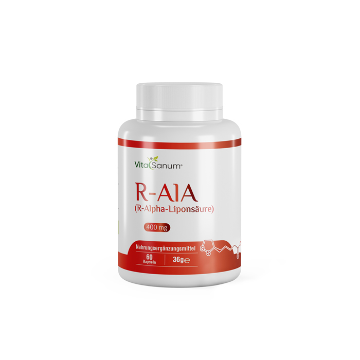 VitaSanum® - R-AlA (R-Alpha-Liponsäure) 400 mg 60 Kapseln VitaSanum® - R-AlA (R-Alpha-Liponsäure) 400 mg 60 Kapseln