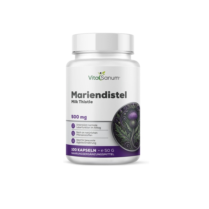 VitaSanum® – Mariendistel (Silybum marianum (L.) Gaertn.) – 500 mg VitaSanum® – Mariendistel (Silybum marianum (L.) Gaertn.) – 500 mg