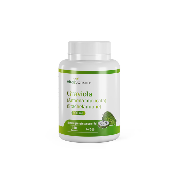 VitaSanum® - Graviola (Annona muricata) (Stachelannone) 500 mg 100 Kapseln VitaSanum® - Graviola (Annona muricata) (Stachelannone) 500 mg 100 Kapseln