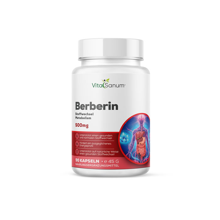 VitaSanum®- Berberin (Berberinsulfat) 500 mg 90 Kapseln VitaSanum®- Berberin (Berberinsulfat) 500 mg 90 Kapseln