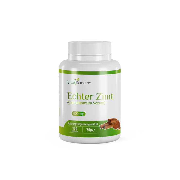 VitaSanum® - Echter Zimt (Cinnamomum verum) 600 mg 120 Kapseln VitaSanum® - Echter Zimt (Cinnamomum verum) 600 mg 120 Kapseln