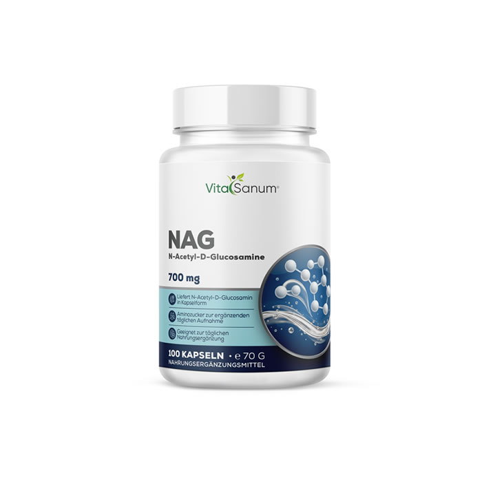 VitaSanum®- NAG – N-Acetyl-D-Glucosamin 700 mg | 100 Kapseln VitaSanum®- NAG – N-Acetyl-D-Glucosamin 700 mg | 100 Kapseln