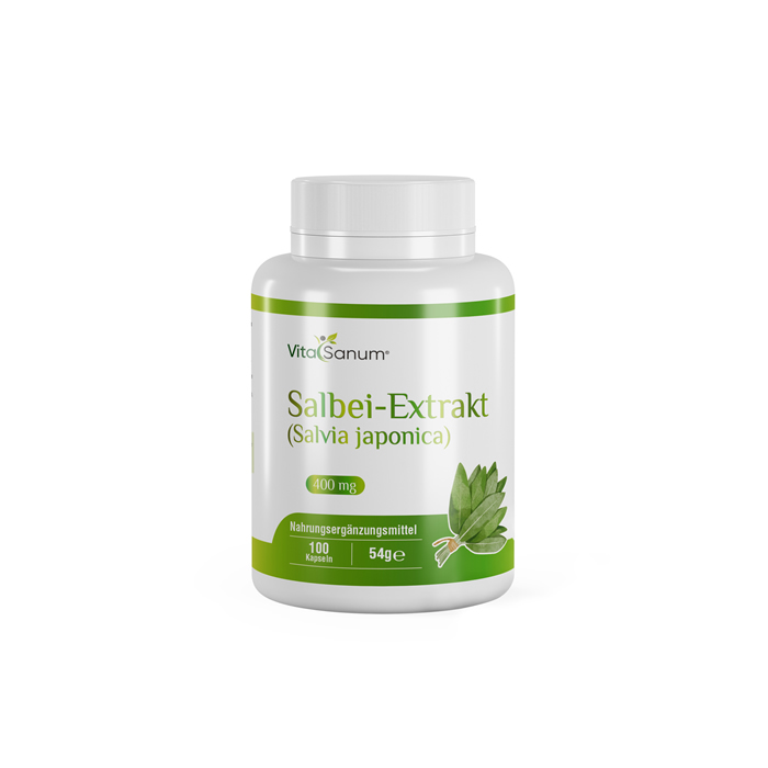 VitaSanum®- Salbei-Extrakt (Salvia japonica) 400 mg 100 Kapseln VitaSanum®- Salbei-Extrakt (Salvia japonica) 400 mg 100 Kapseln